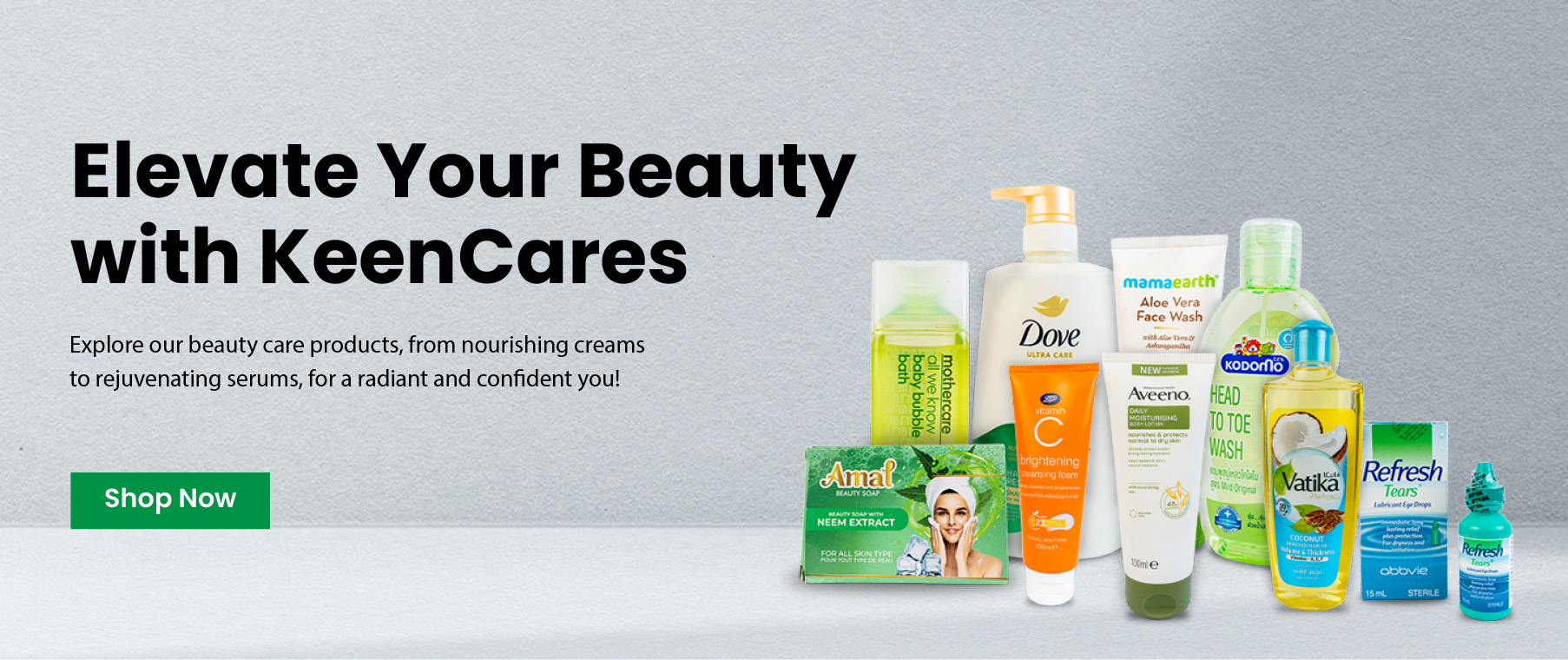 beauty products mobile banner